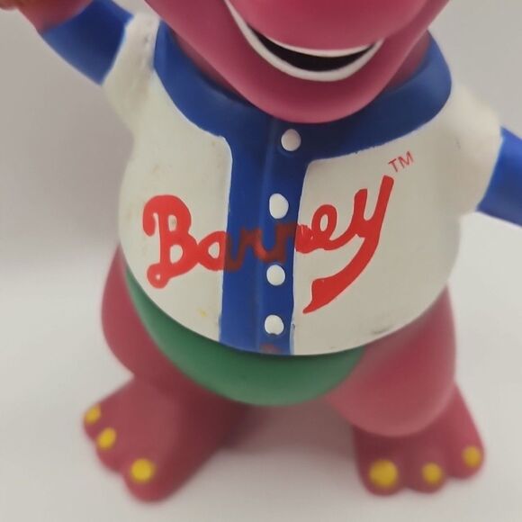 Vintage Barney Purple Dinosaur Lyons Group Fun-Time Baseball Figure Toy 1993 - Picture 3 of 16
